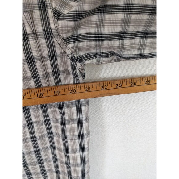 Carhartt Relaxed Fit Button Up Shirt Men's Medium Blue/Gray Plaid Short Sleeve - Picture 6 of 8